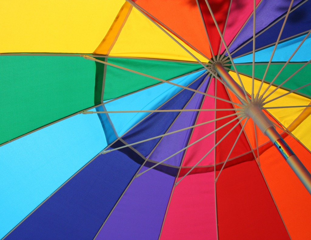 Rainbow Umbrella jigsaw puzzle in Puzzle of the Day puzzles on TheJigsawPuzzles.com