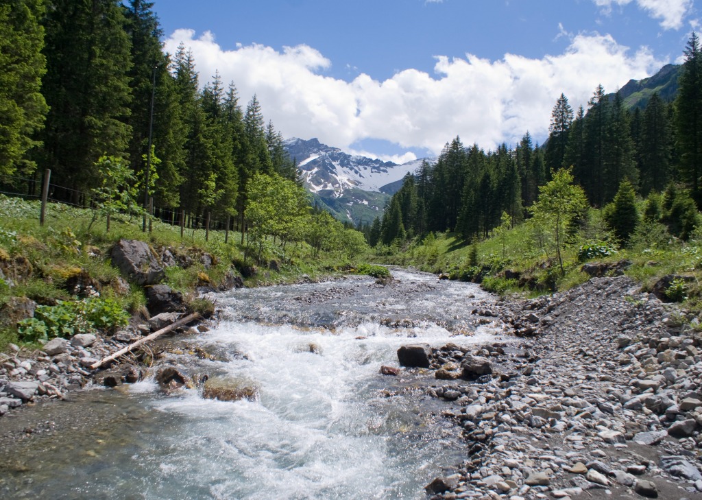 Liechtenstein Mountains jigsaw puzzle in Waterfalls puzzles on TheJigsawPuzzles.com