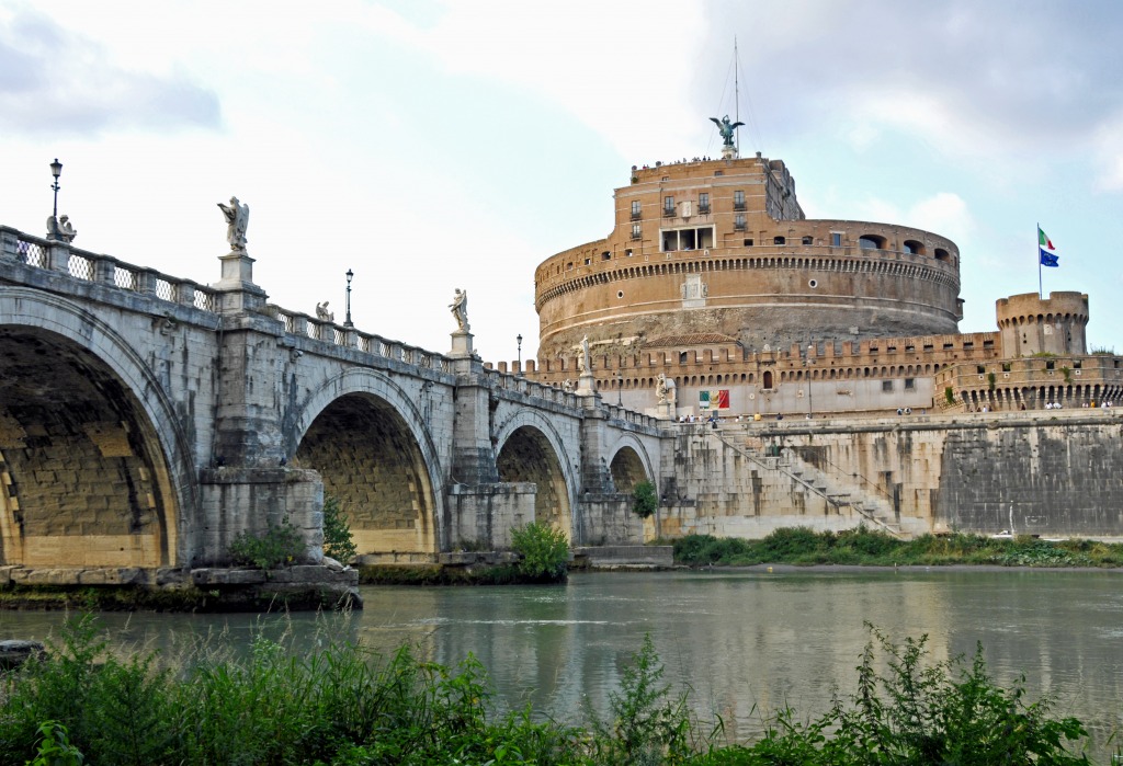 Ponte Sant'Angelo, Rome jigsaw puzzle in Castles puzzles on TheJigsawPuzzles.com