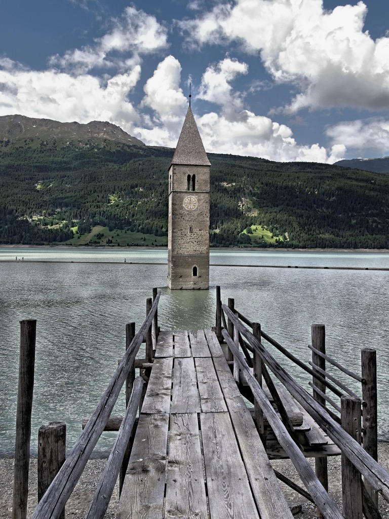 Lago di Resia jigsaw puzzle in Bridges puzzles on TheJigsawPuzzles.com