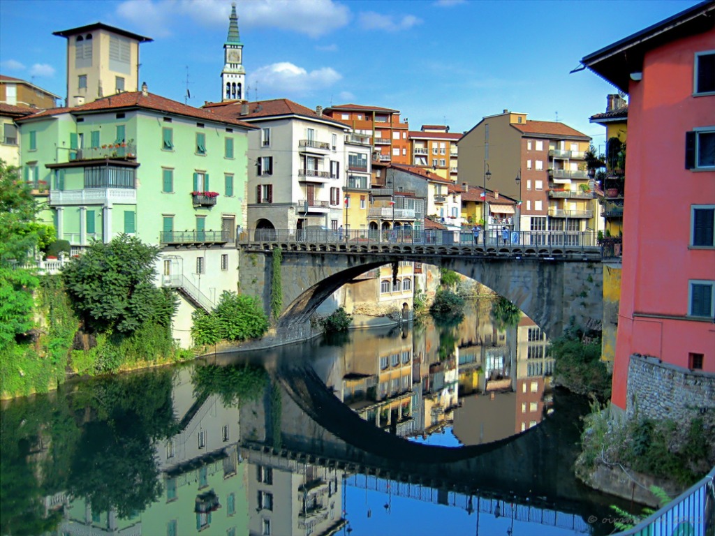 Ponte San Pietro, Italy jigsaw puzzle in Bridges puzzles on TheJigsawPuzzles.com