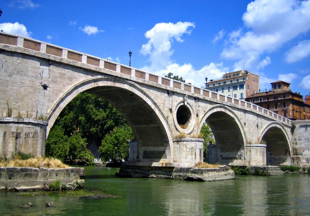 Ponte Sisto, Rome jigsaw puzzle in Bridges puzzles on TheJigsawPuzzles.com
