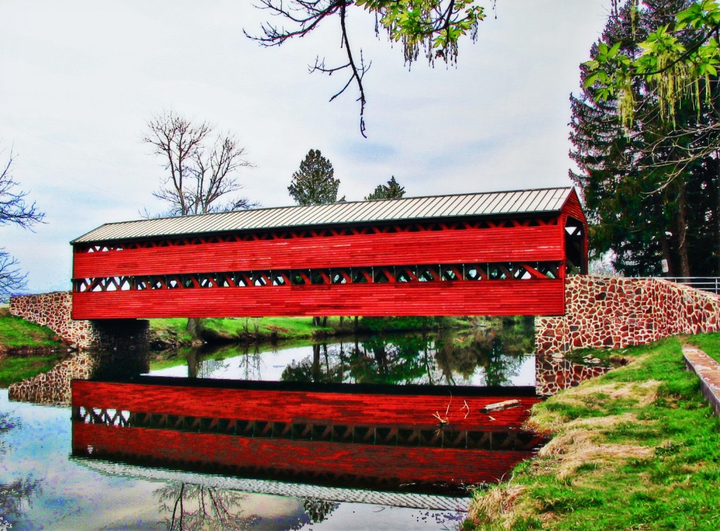 Sachs Bridge, Gettysburg jigsaw puzzle in Bridges puzzles on TheJigsawPuzzles.com