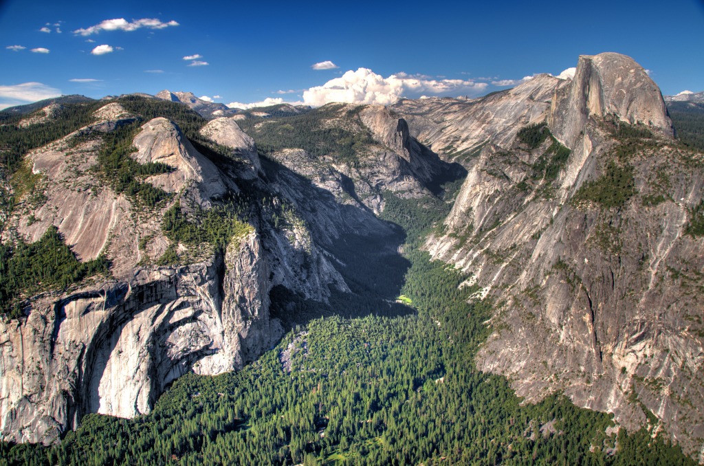 The Royal Arches and Half Dome jigsaw puzzle in Great Sightings puzzles on TheJigsawPuzzles.com