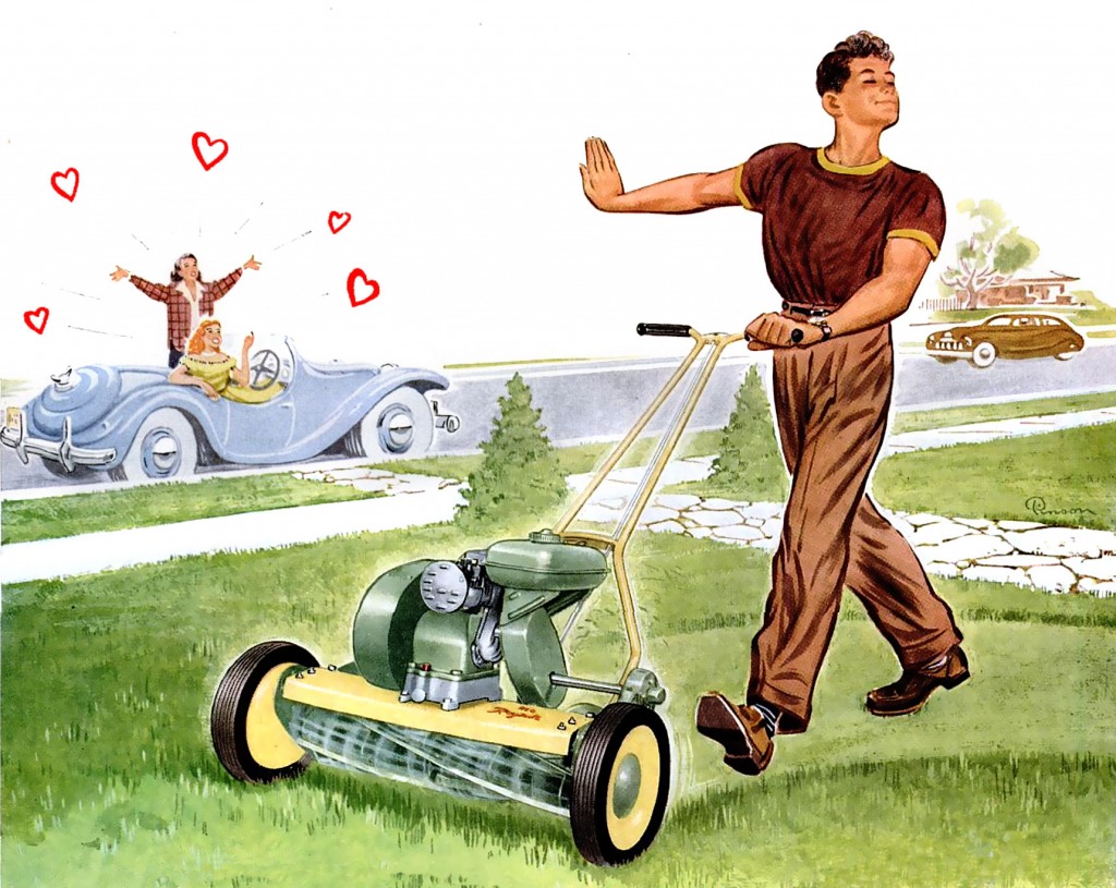 It's More Fun to Mow with Reo! jigsaw puzzle in People puzzles on TheJigsawPuzzles.com