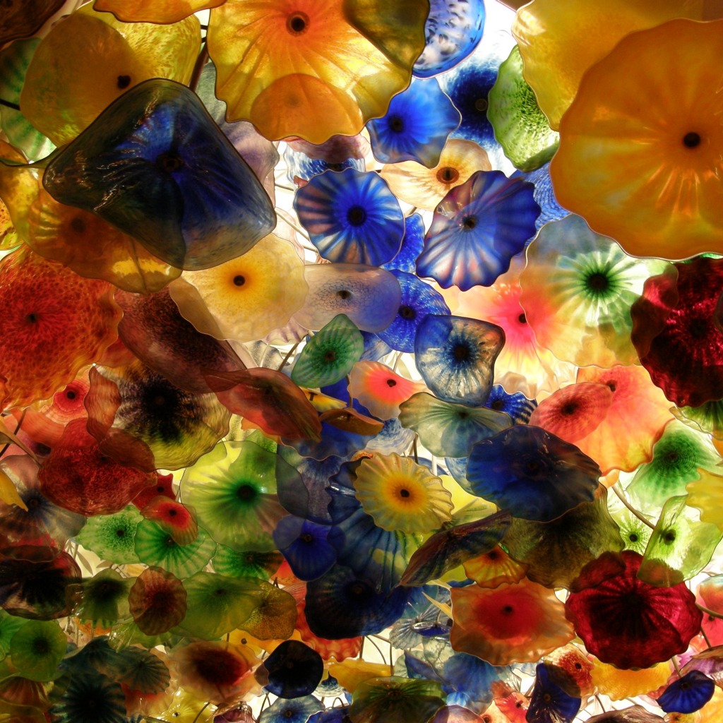 Dale Chihuly's Glass, Bellagio Hotel jigsaw puzzle in Puzzle of the Day puzzles on TheJigsawPuzzles.com