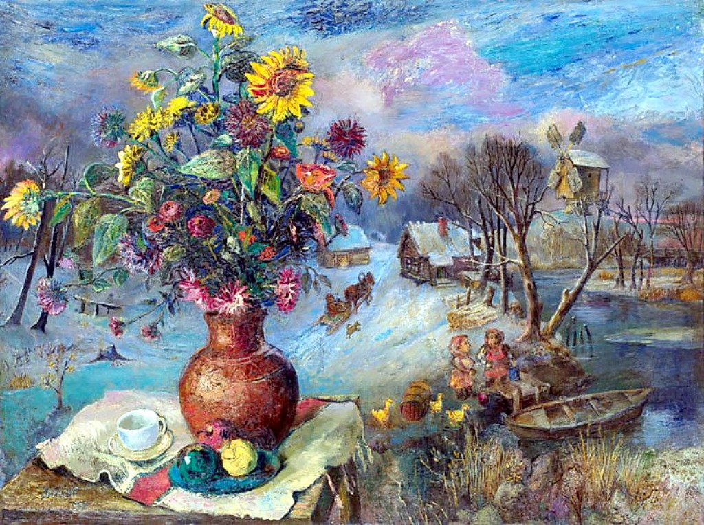 Winter Still Life jigsaw puzzle in Piece of Art puzzles on TheJigsawPuzzles.com