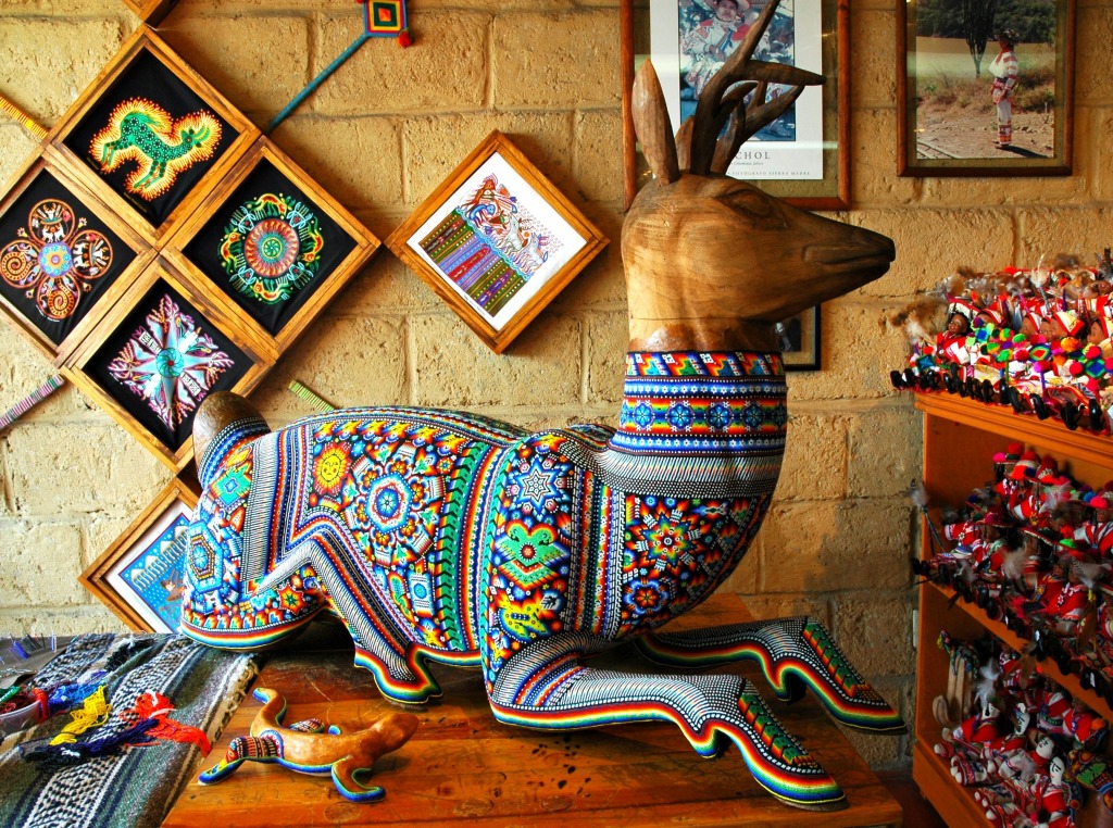 Beaded Huichol Art jigsaw puzzle in Animals puzzles on TheJigsawPuzzles.com