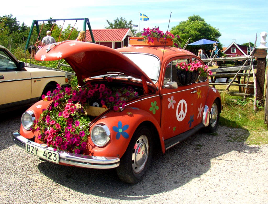 Flowercar jigsaw puzzle in Flowers puzzles on TheJigsawPuzzles.com