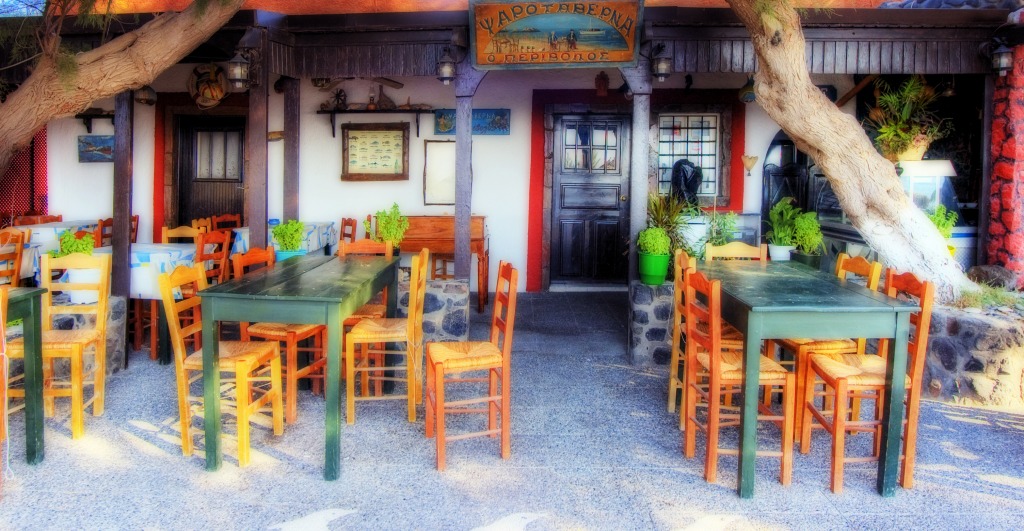 Taverna, Perivolos jigsaw puzzle in Puzzle of the Day puzzles on TheJigsawPuzzles.com