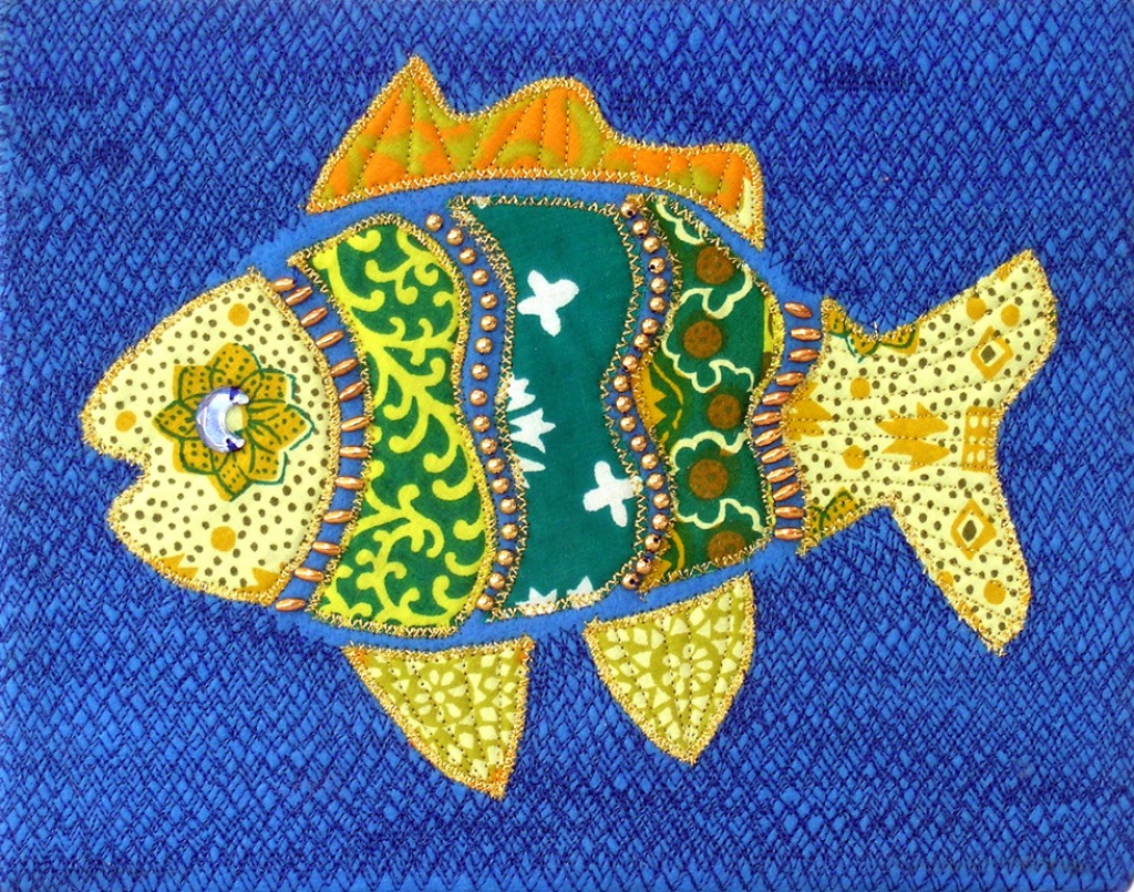 Fiber Fish jigsaw puzzle in Handmade puzzles on TheJigsawPuzzles.com