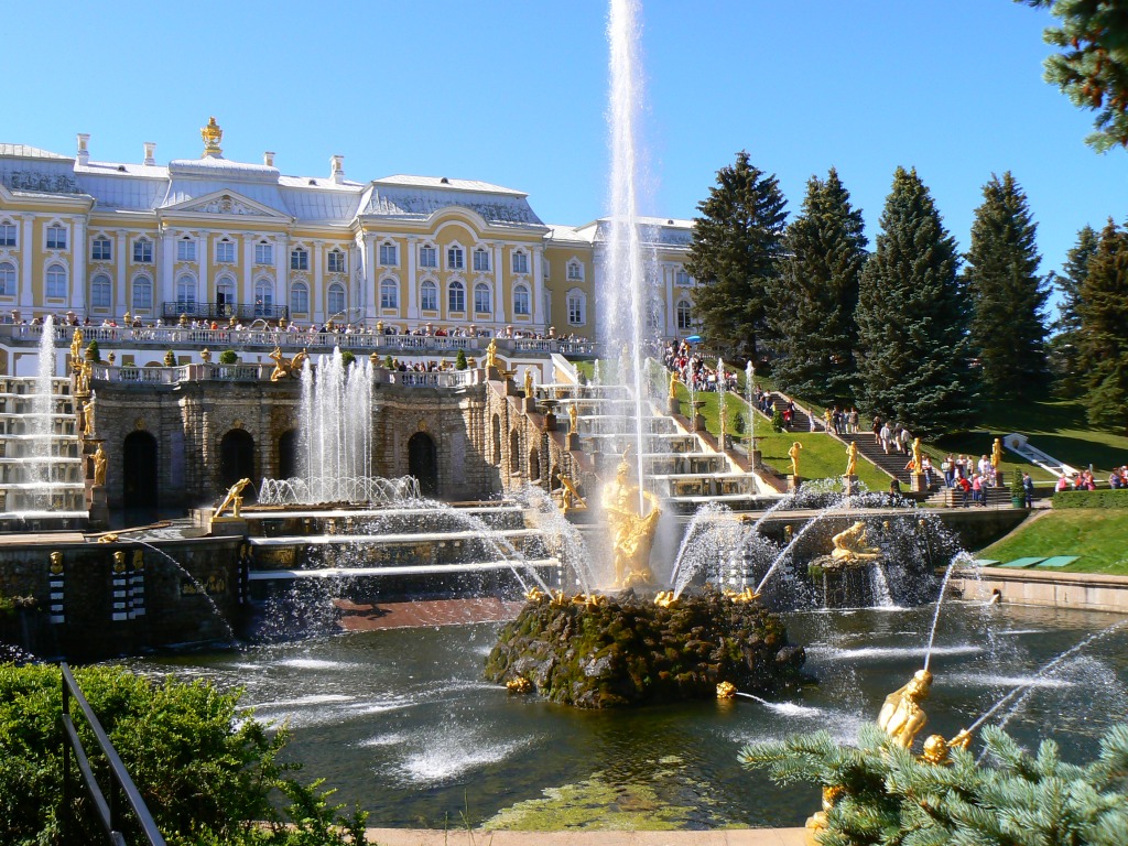 Grand Cascade, Peterhof jigsaw puzzle in Waterfalls puzzles on TheJigsawPuzzles.com