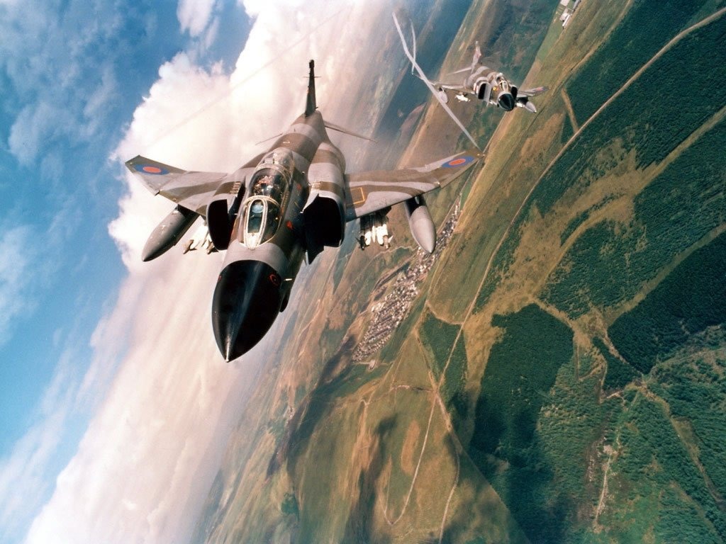 Jet F-4 Phantom II jigsaw puzzle in Aviation puzzles on TheJigsawPuzzles.com