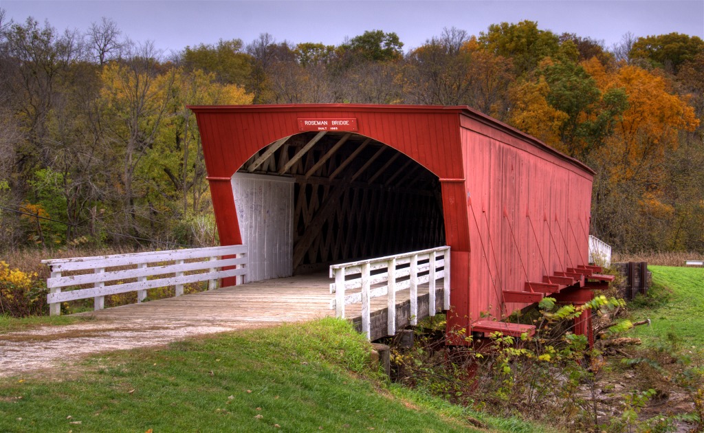 Roseman Bridge, Madison County jigsaw puzzle in Bridges puzzles on TheJigsawPuzzles.com