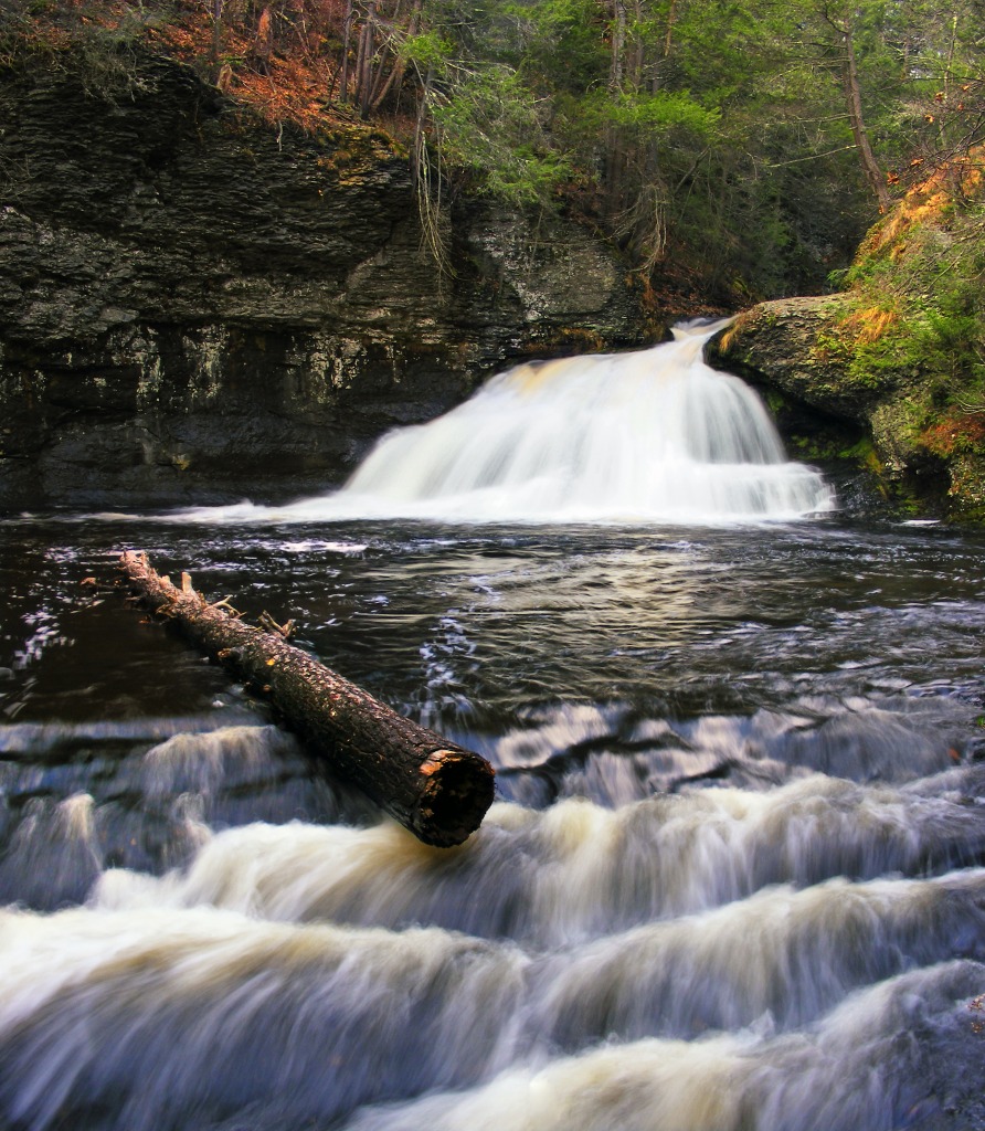 Hackers Falls, Raymondskill Creek, Pike County jigsaw puzzle in Waterfalls puzzles on TheJigsawPuzzles.com