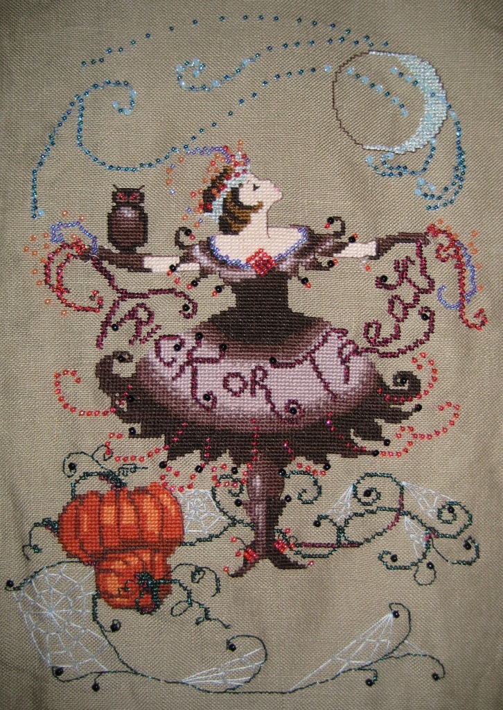 Cross Stitch - Halloween Fairy jigsaw puzzle in Handmade puzzles on TheJigsawPuzzles.com