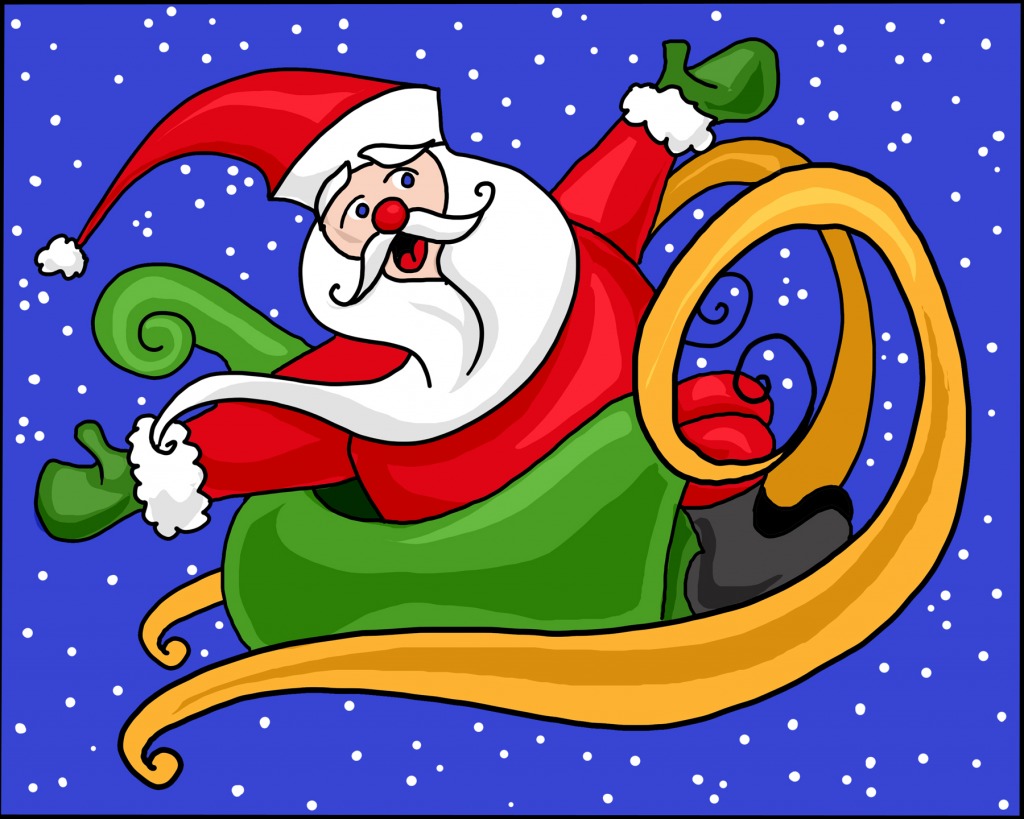 Happy Santa jigsaw puzzle in Christmas & New Year puzzles on TheJigsawPuzzles.com