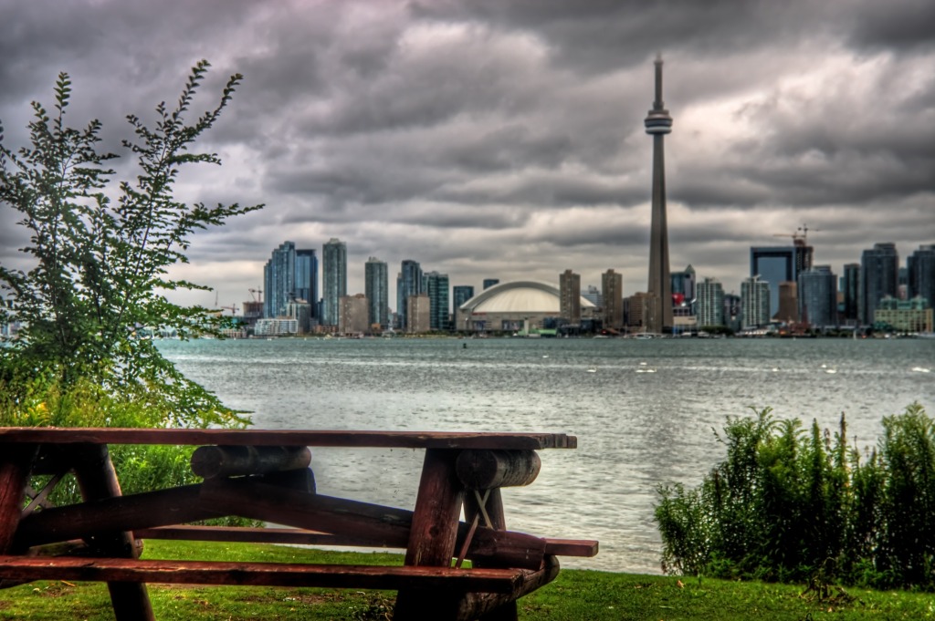 Storm Clouds over Toronto jigsaw puzzle in Street View puzzles on TheJigsawPuzzles.com