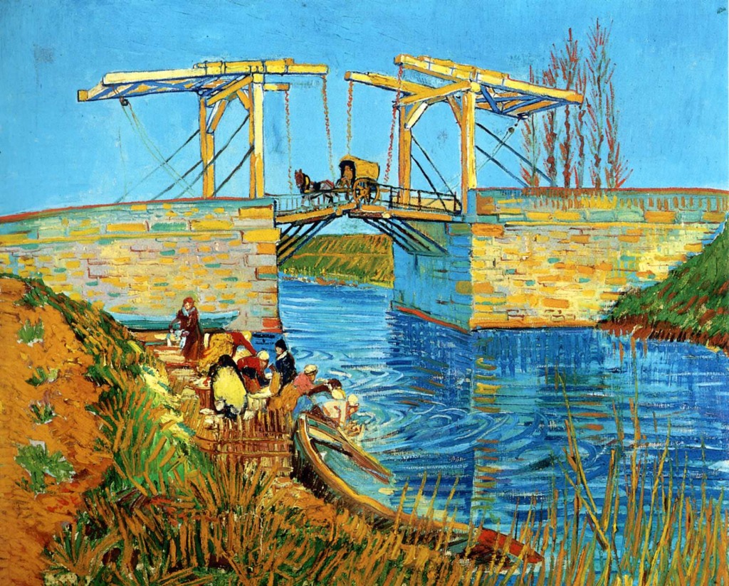 The Langlois Bridge at Arles jigsaw puzzle in Bridges puzzles on TheJigsawPuzzles.com