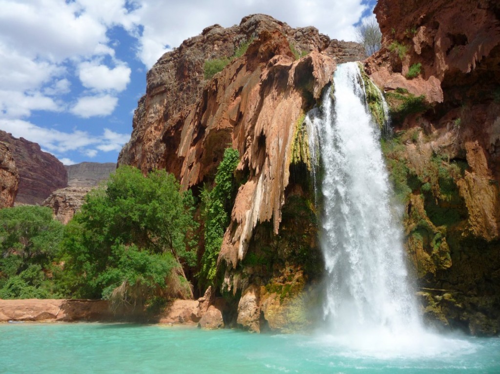 Havasupai Falls, Grand Canyon jigsaw puzzle in Waterfalls puzzles on TheJigsawPuzzles.com