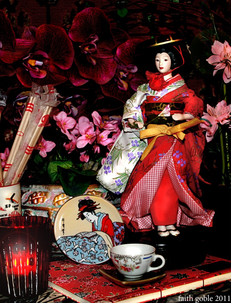 Geisha Doll jigsaw puzzle in Handmade puzzles on TheJigsawPuzzles.com