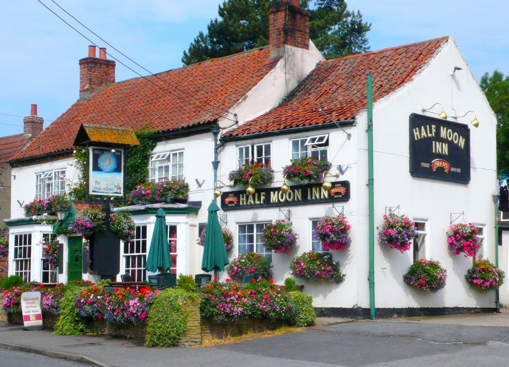 The Half Moon, Willingham by Stow jigsaw puzzle in Flowers puzzles on TheJigsawPuzzles.com
