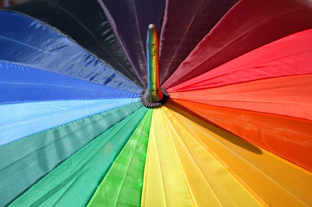 Rainbow Umbrella jigsaw puzzle in Macro puzzles on TheJigsawPuzzles.com