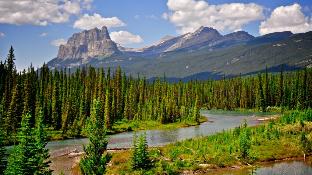 Castle Mountain, Alberta, Canada jigsaw puzzle in Great Sightings puzzles on TheJigsawPuzzles.com