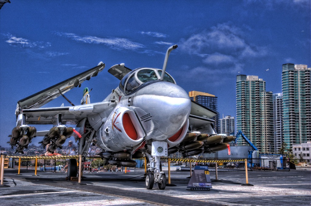 A-6 Intruder on the USS Midway jigsaw puzzle in Aviation puzzles on TheJigsawPuzzles.com