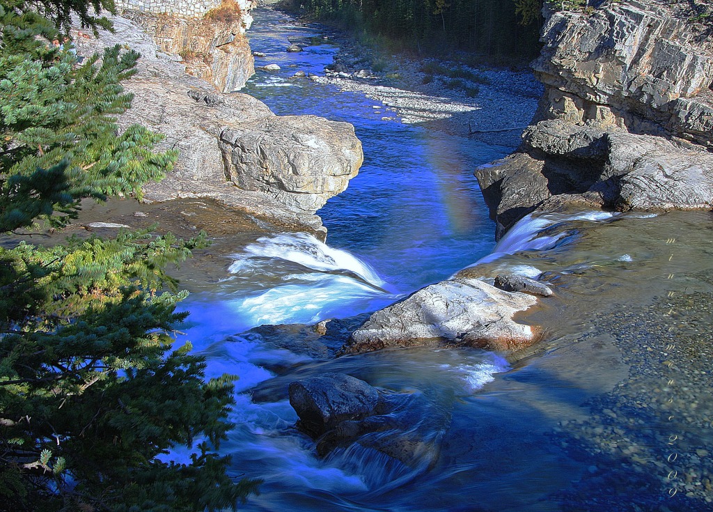 Elbow Falls, Alberta jigsaw puzzle in Waterfalls puzzles on TheJigsawPuzzles.com