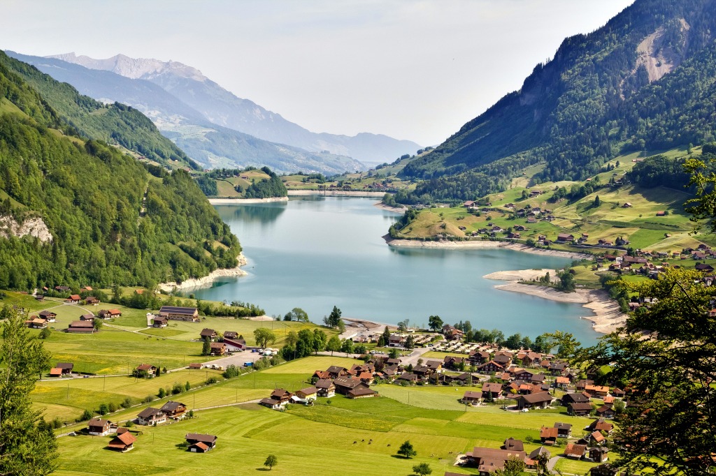 Lake near Interlaken, Switzerland jigsaw puzzle in Great Sightings puzzles on TheJigsawPuzzles.com