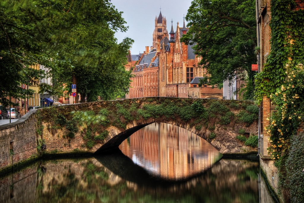 Good Morning Bruges jigsaw puzzle in Bridges puzzles on TheJigsawPuzzles.com