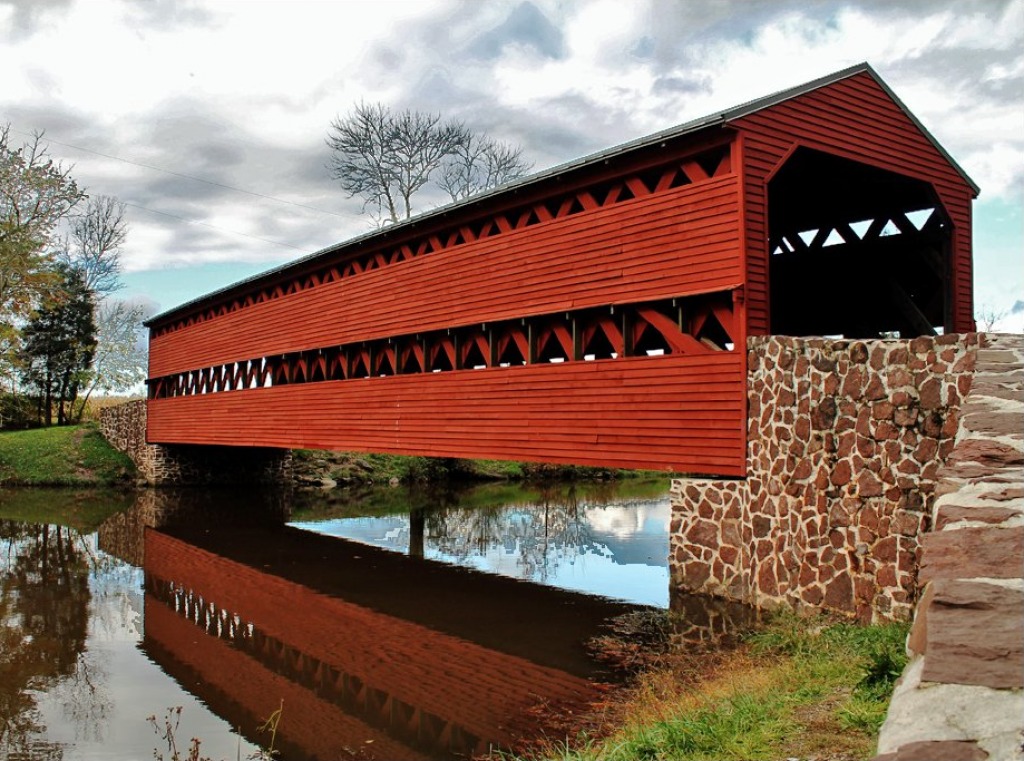 Sachs Bridge, Gettysburg PA jigsaw puzzle in Bridges puzzles on TheJigsawPuzzles.com