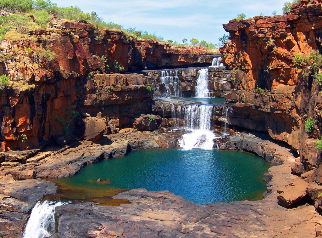 Mitchell Falls, Australia jigsaw puzzle in Waterfalls puzzles on TheJigsawPuzzles.com