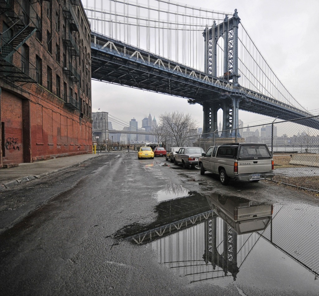 Manhattan Bridge Reflection jigsaw puzzle in Bridges puzzles on TheJigsawPuzzles.com