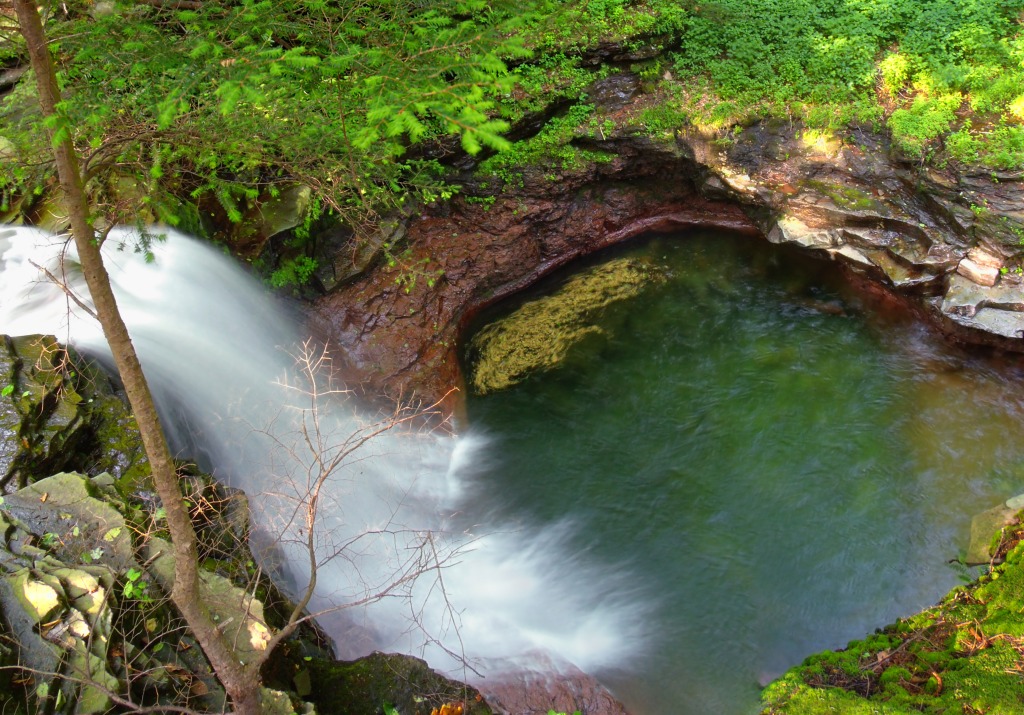 Lewis Falls, Sullivan County jigsaw puzzle in Waterfalls puzzles on TheJigsawPuzzles.com