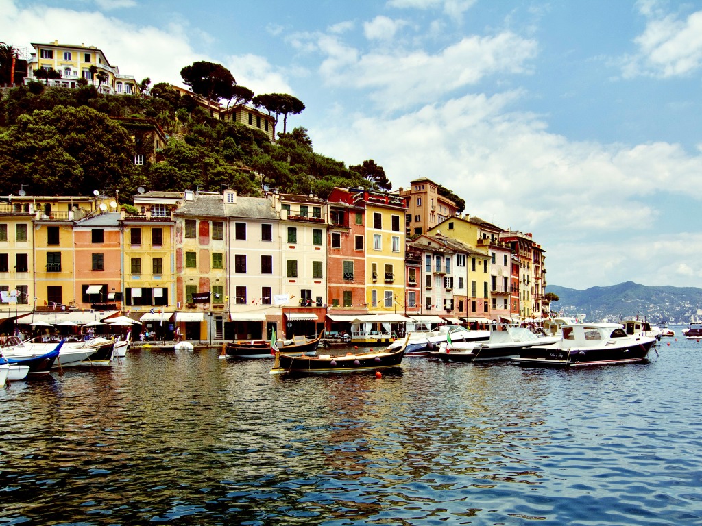 Small Fishing Port of Portofino, Italy jigsaw puzzle in Great Sightings puzzles on TheJigsawPuzzles.com