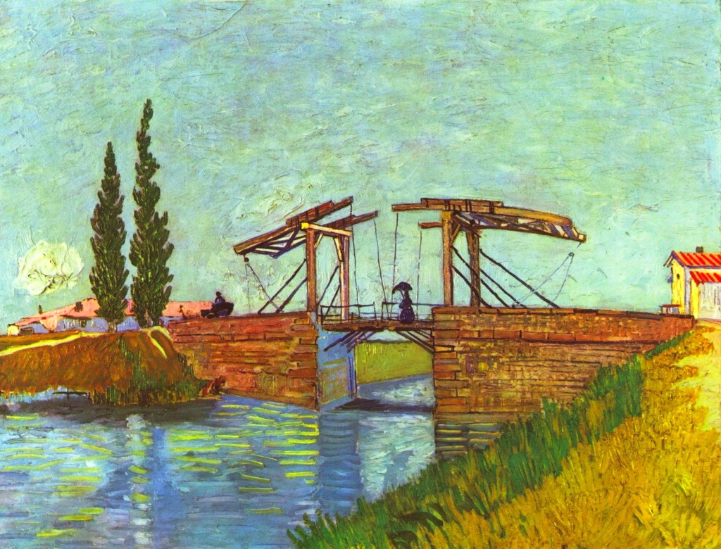 The Anglois Bridge at Arles jigsaw puzzle in Bridges puzzles on TheJigsawPuzzles.com