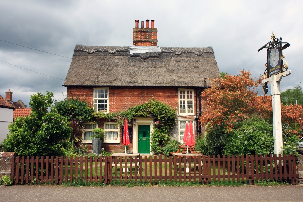 White Lion Pub, Brooke Norfolk jigsaw puzzle in Puzzle of the Day puzzles on TheJigsawPuzzles.com