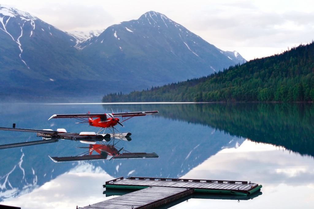 Float Plane at Moose Pass in Alaska jigsaw puzzle in Aviation puzzles on TheJigsawPuzzles.com