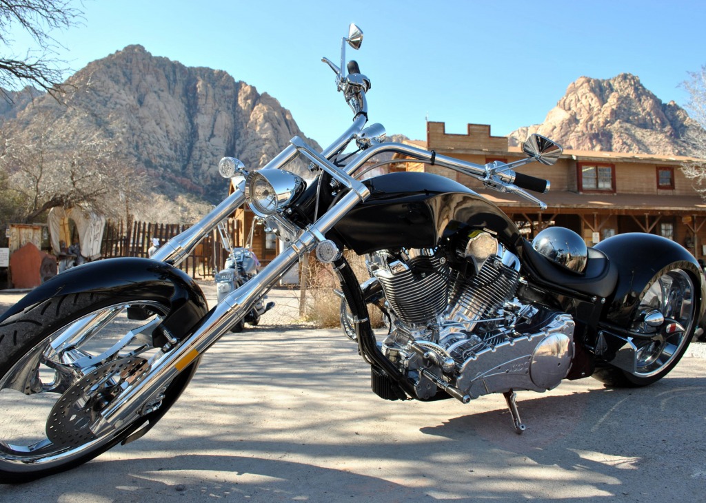 Harley Davidson in Bonnie Springs, Nevada jigsaw puzzle in Cars & Bikes puzzles on TheJigsawPuzzles.com