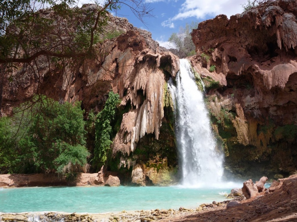 Havasupai Falls, Grand Canyon jigsaw puzzle in Waterfalls puzzles on TheJigsawPuzzles.com