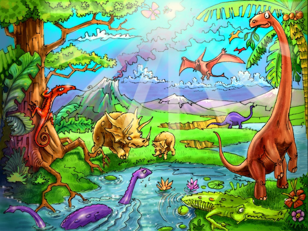 Dinosaurs jigsaw puzzle in Kids Puzzles puzzles on TheJigsawPuzzles.com