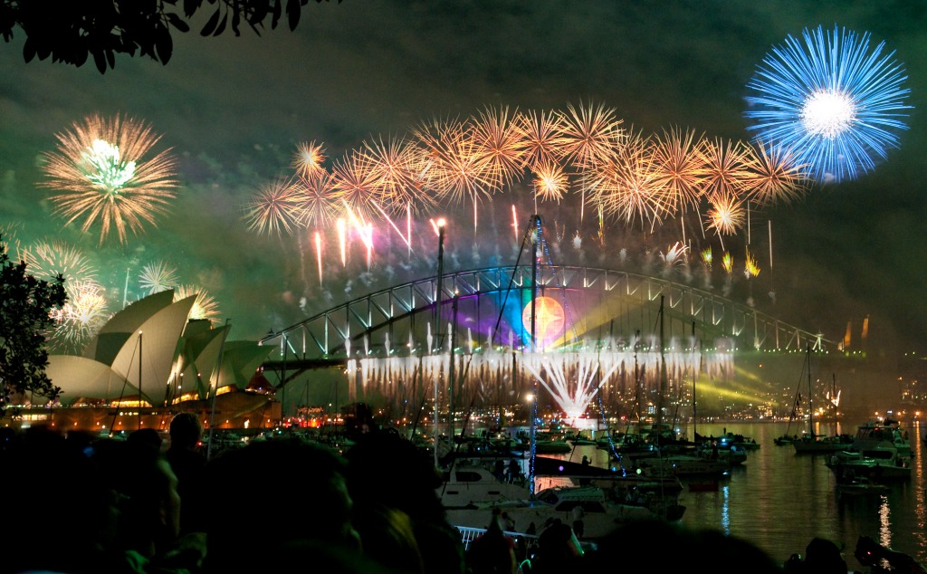 Sydney Harbour Bridge, New Year's Eve jigsaw puzzle in Bridges puzzles on TheJigsawPuzzles.com