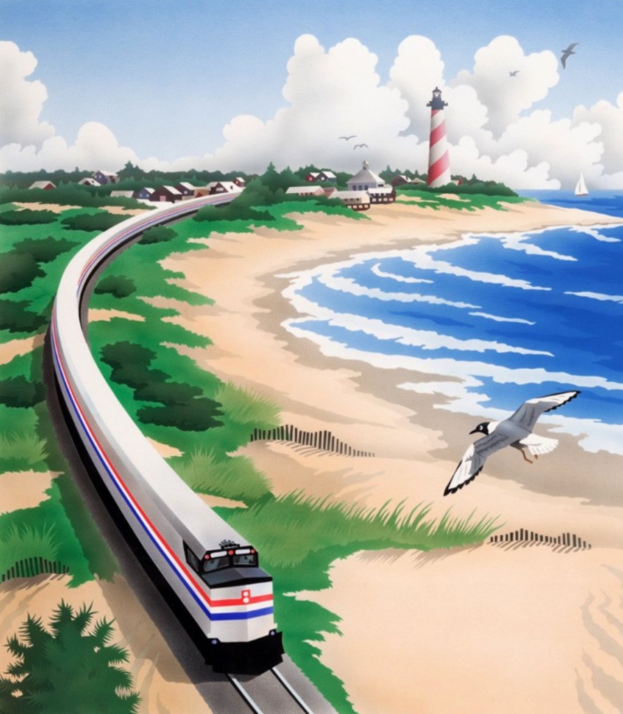 Amtrak 40th Anniversary Postcard jigsaw puzzle in Great Sightings puzzles on TheJigsawPuzzles.com