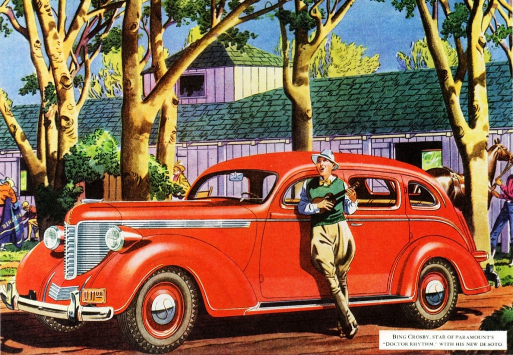 1938 DeSoto Sedan with Bing Crosby jigsaw puzzle in Cars & Bikes puzzles on TheJigsawPuzzles.com