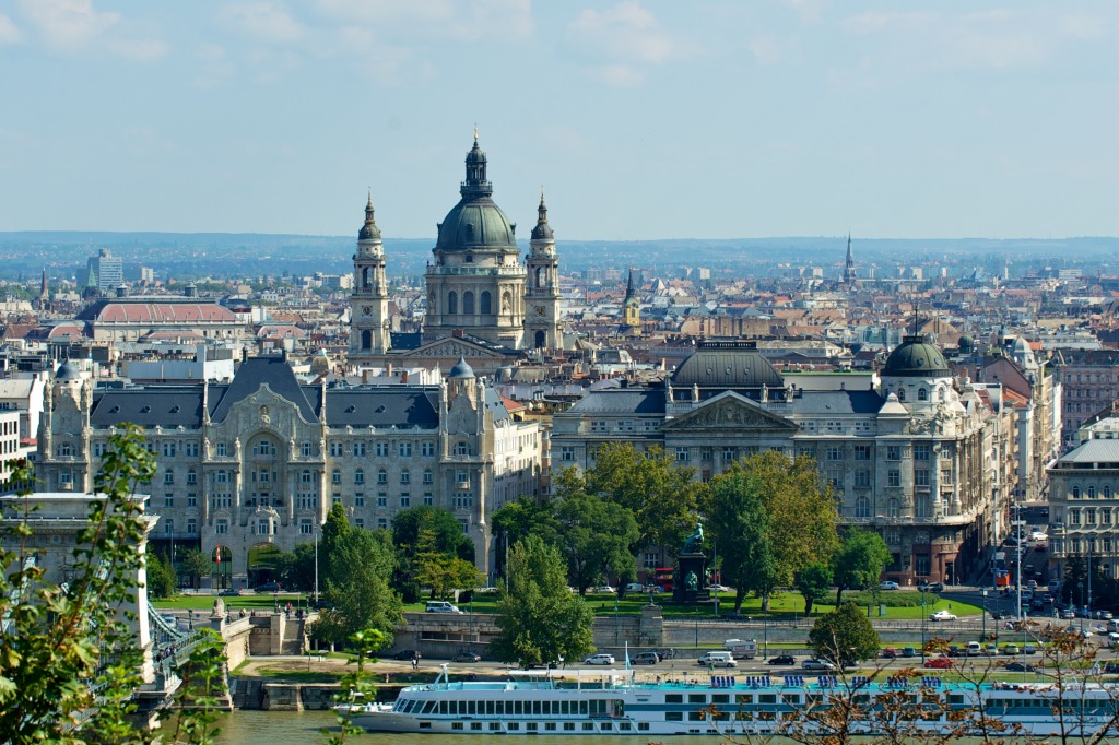 Budapest from atop Castle Hill jigsaw puzzle in Street View puzzles on TheJigsawPuzzles.com