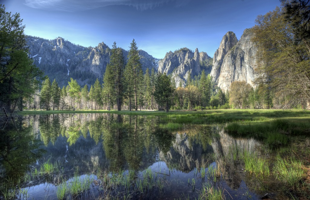 Cathedral Rocks Reflection jigsaw puzzle in Puzzle of the Day puzzles on TheJigsawPuzzles.com