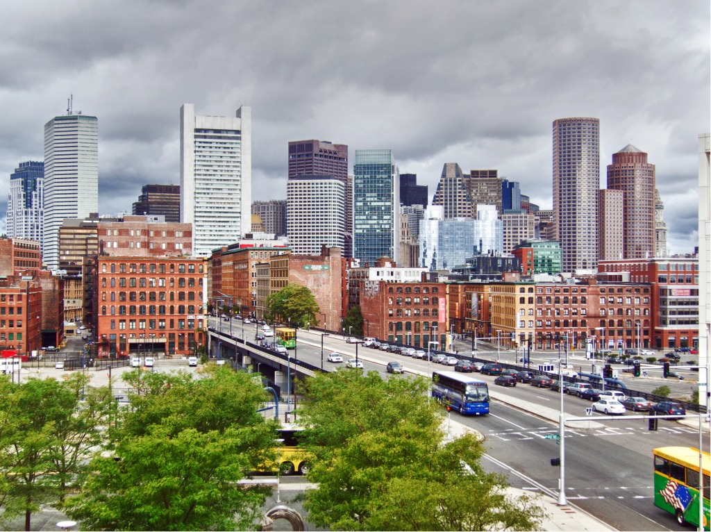 Boston Skyline jigsaw puzzle in Bridges puzzles on TheJigsawPuzzles.com