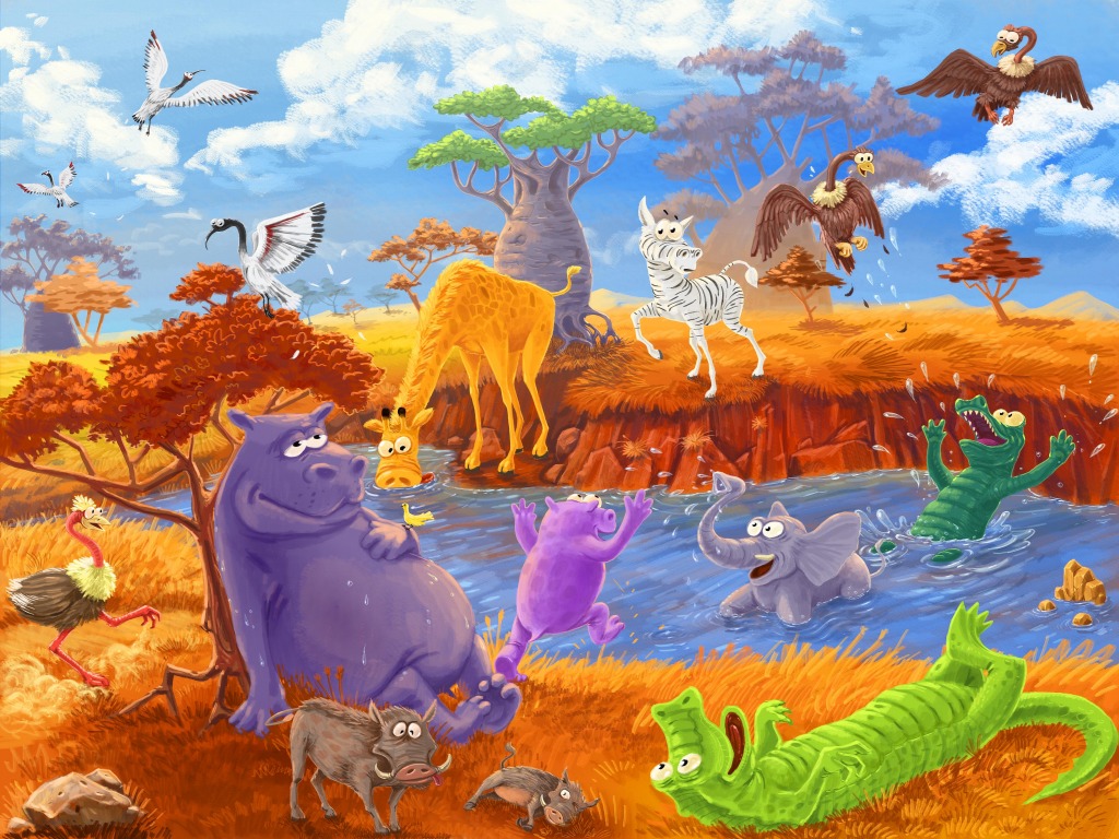 Africa jigsaw puzzle in Kids Puzzles puzzles on TheJigsawPuzzles.com